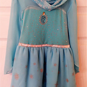 Girls Blue and Pink Disney Dress & ScarF sz 4
